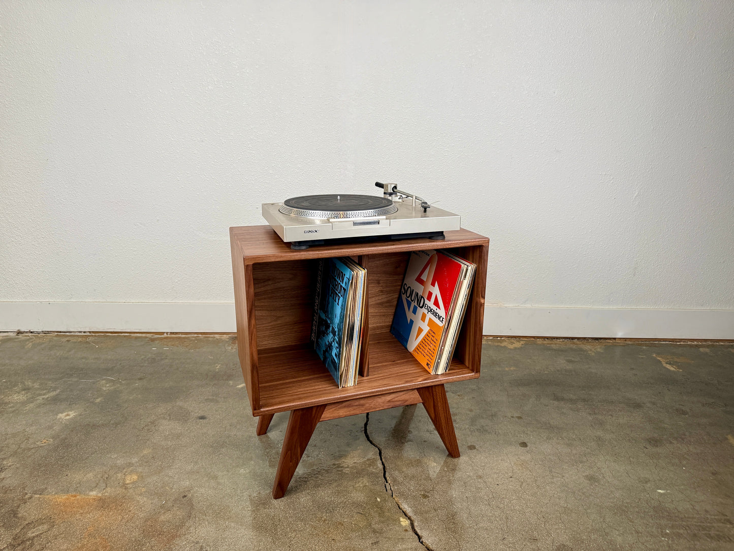 Handcrafted Walnut Record Console | Ready to Ship