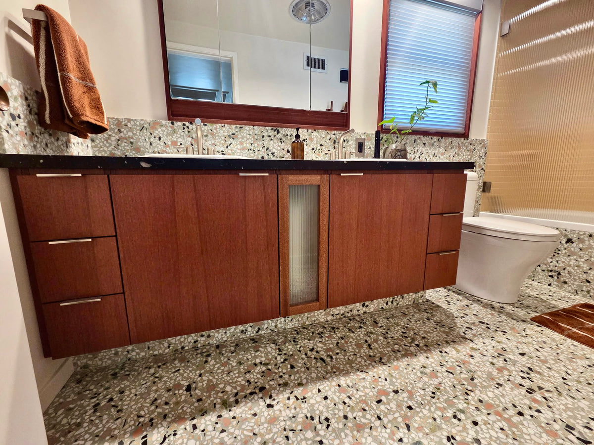 Double sink floating vanity
