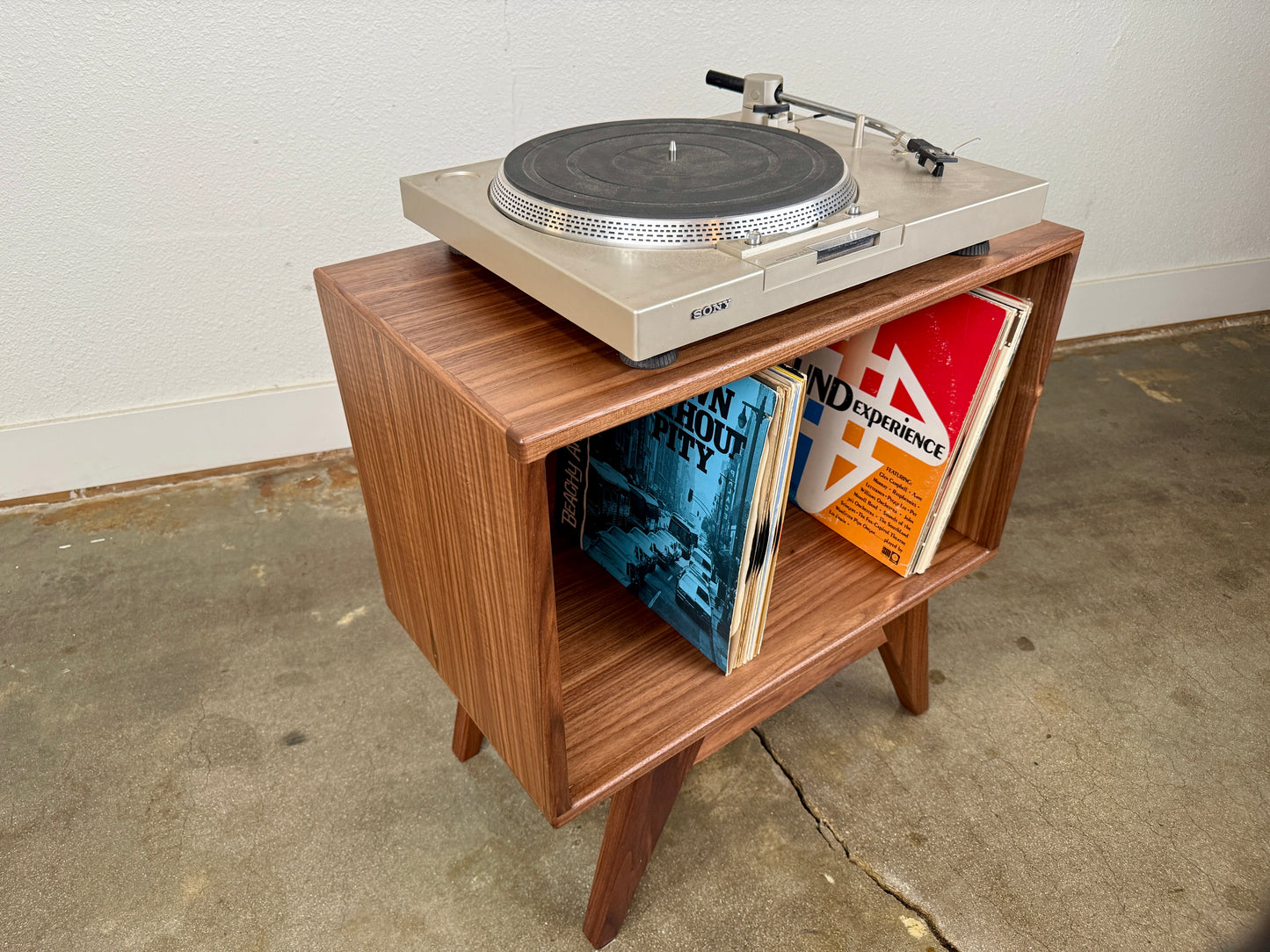 Handcrafted Walnut Record Console | Ready to Ship