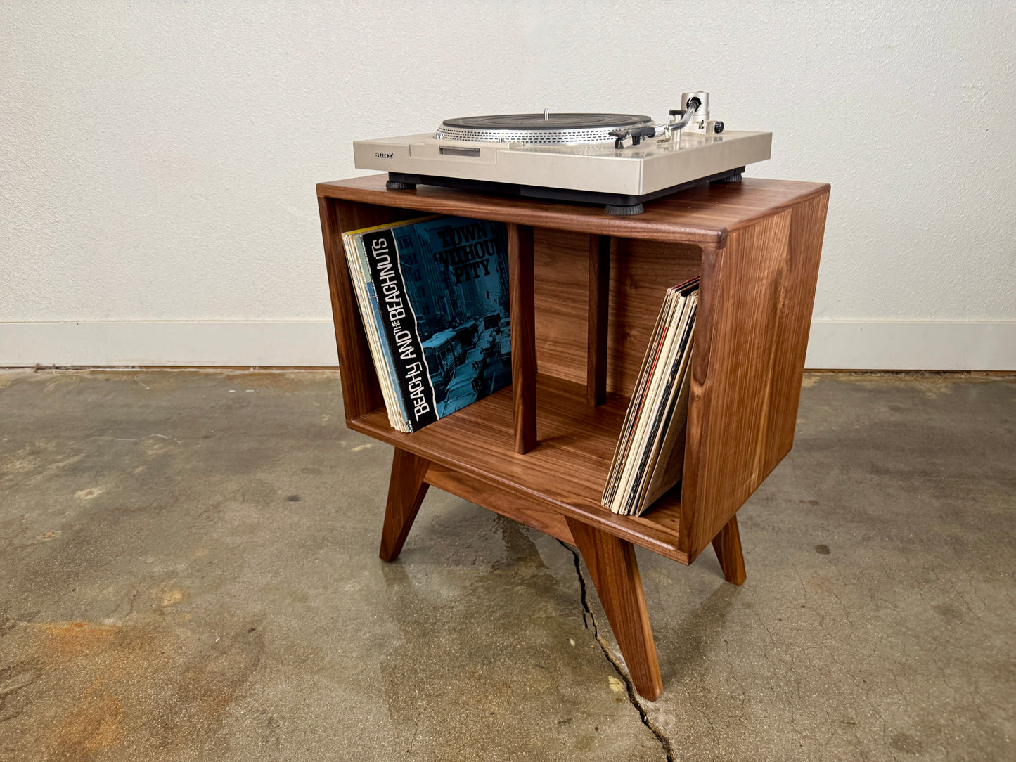 Handcrafted Walnut Record Console | Ready to Ship