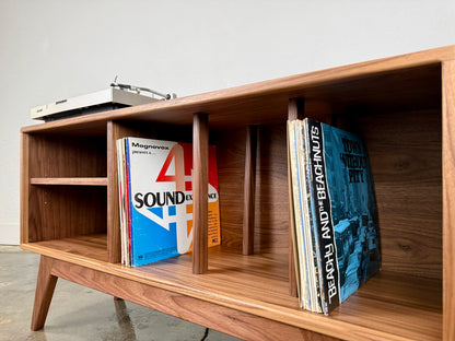 Handcrafted Walnut Record Console | Ready to Ship