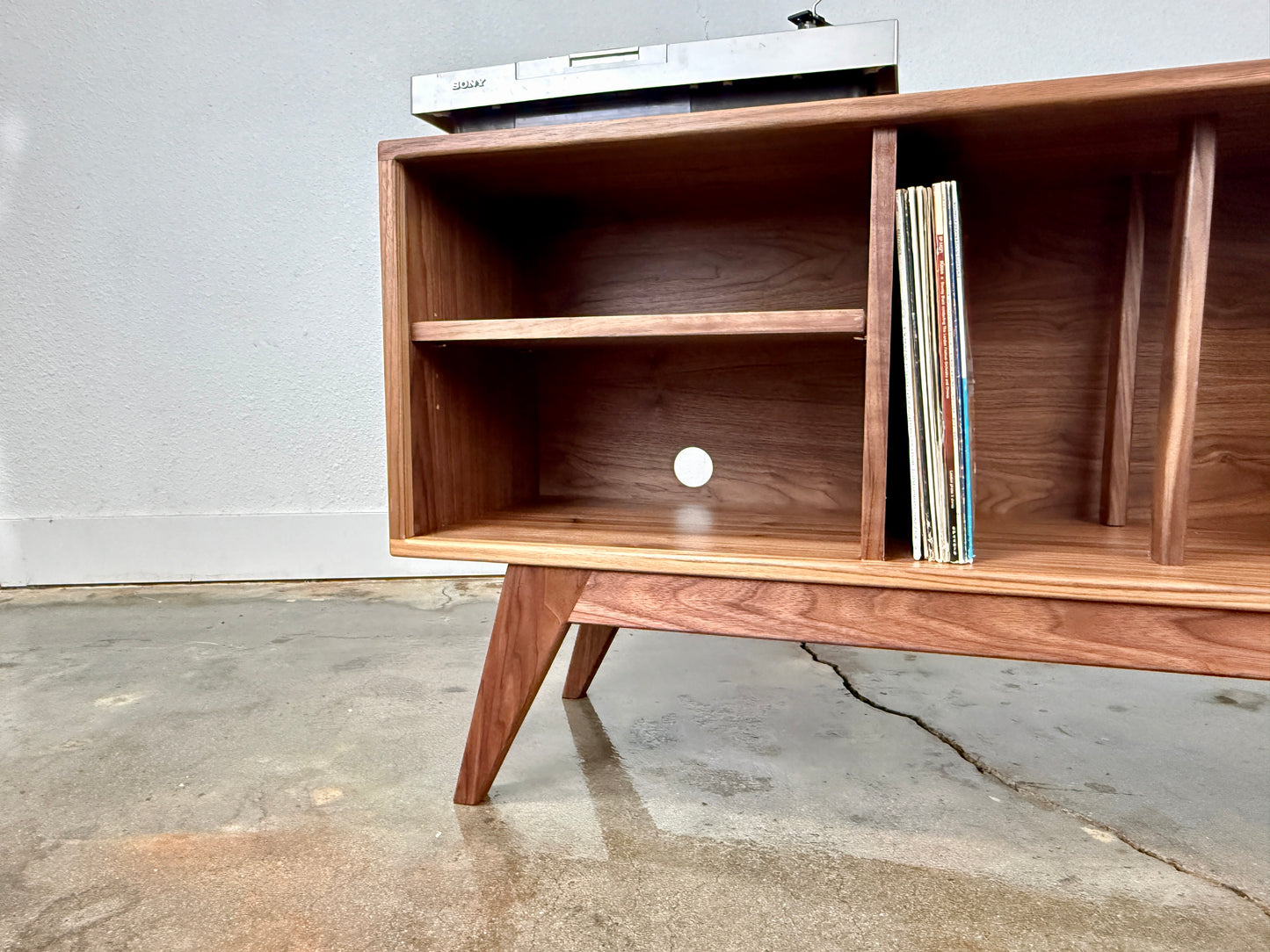 Handcrafted Walnut Record Console | Ready to Ship