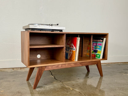 Handcrafted Walnut Record Console | Ready to Ship
